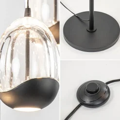 Best Straluma Moderne LED vloerlamp zwart met helder glas