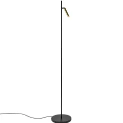 Hot Straluma Moderne LED vloerlamp zwart met gouden spot