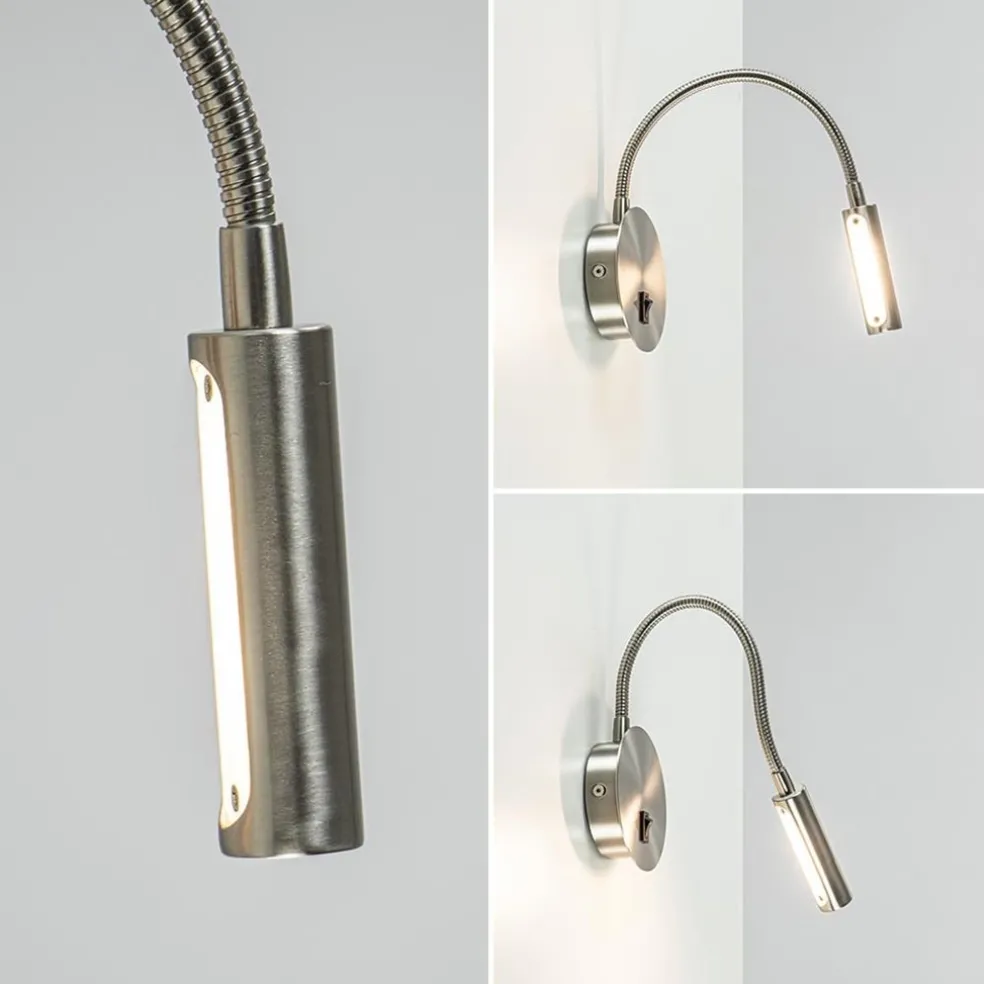 Flash Sale Straluma Moderne LED wandlamp nikkel met flexibele arm