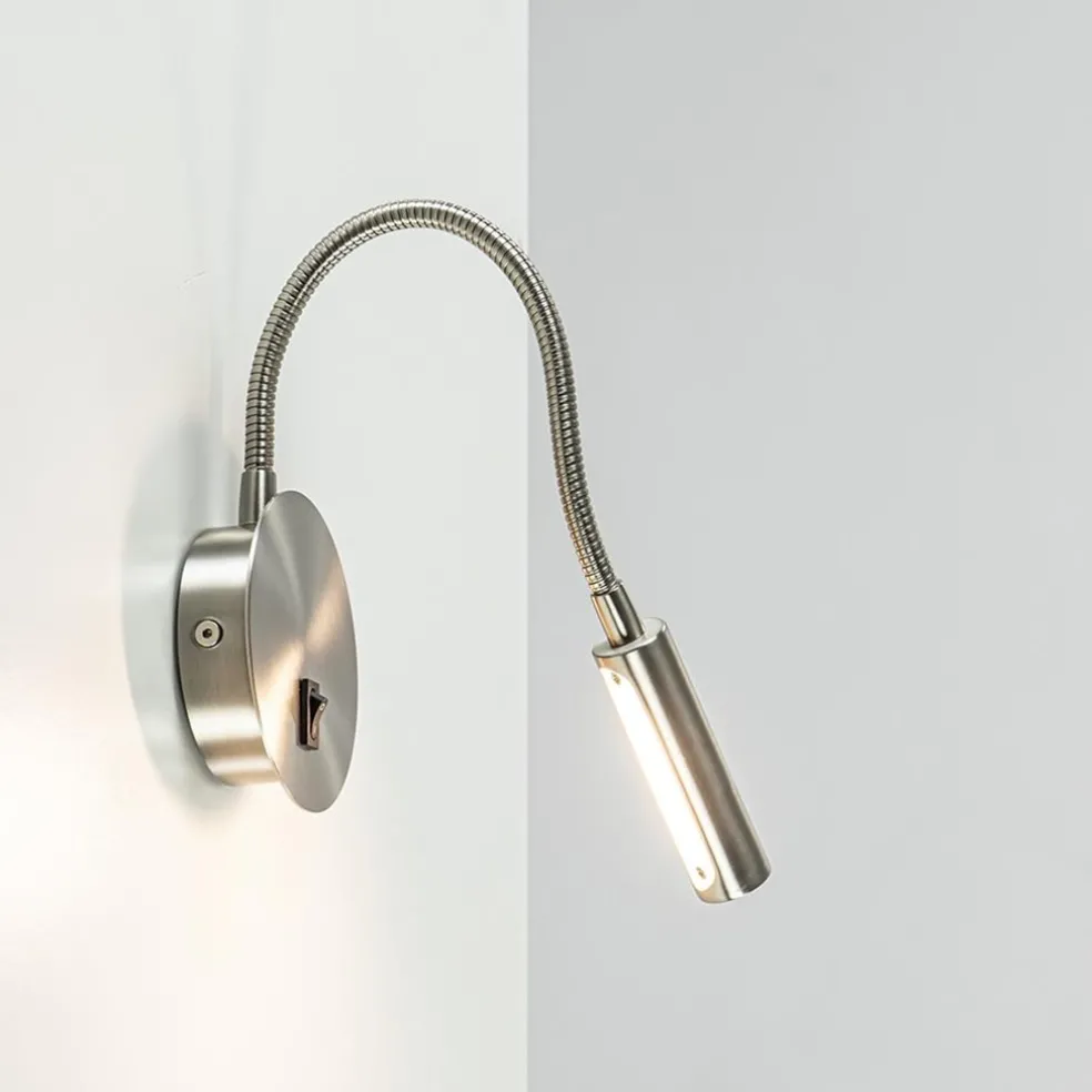 Flash Sale Straluma Moderne LED wandlamp nikkel met flexibele arm