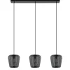Cheap Straluma Moderne 3-lichts eettafelhanglamp Adeta mat zwart