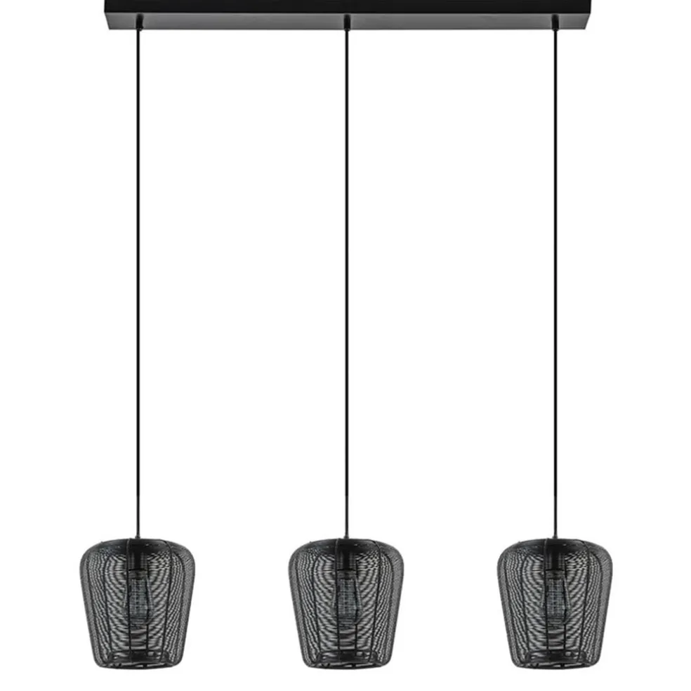 Cheap Straluma Moderne 3-lichts eettafelhanglamp Adeta mat zwart