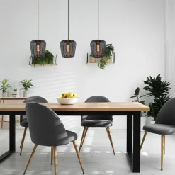 Cheap Straluma Moderne 3-lichts eettafelhanglamp Adeta mat zwart
