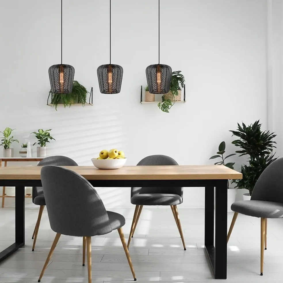 Cheap Straluma Moderne 3-lichts eettafelhanglamp Adeta mat zwart