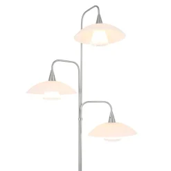 Best Straluma Moderne 3-lichts LED vloerlamp geborsteld staal