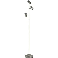 Flash Sale Straluma Moderne 3-lichts vloerlamp nikkel met 3-standen dimbaar LED