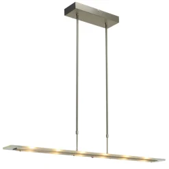 Fashion Straluma Moderne nikkel LED hanglamp met helder glas dimbaar