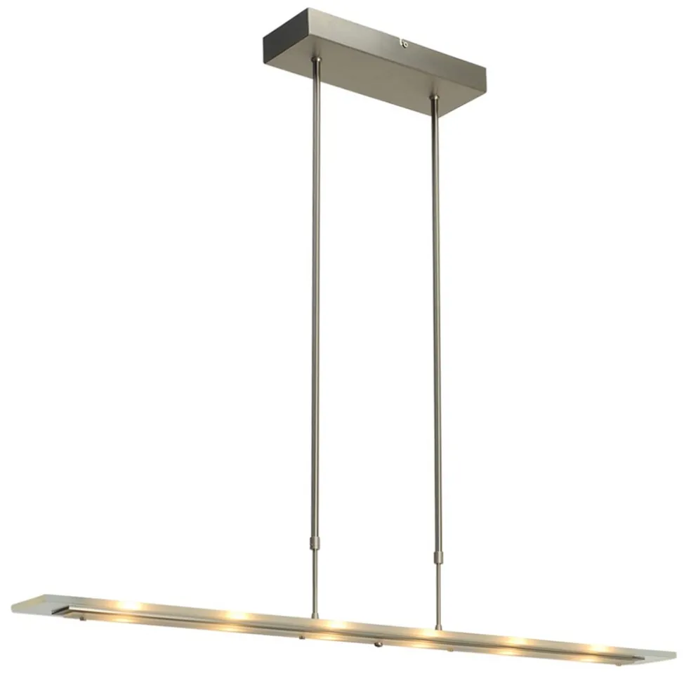 Fashion Straluma Moderne nikkel LED hanglamp met helder glas dimbaar