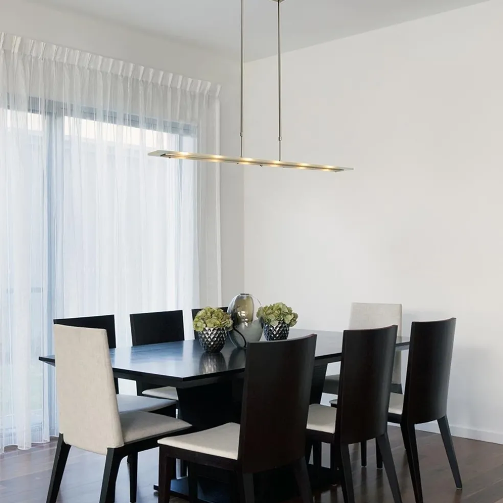 Fashion Straluma Moderne nikkel LED hanglamp met helder glas dimbaar
