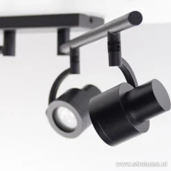 Store Straluma Moderne opbouwspot mat zwart 4-lichts