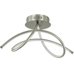 Shop Straluma Moderne plafondlamp nikkel inclusief 3-standen dimbaar LED
