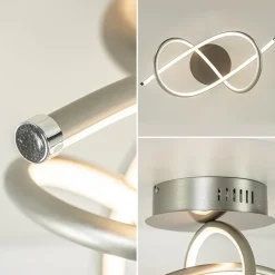 Shop Straluma Moderne plafondlamp nikkel inclusief 3-standen dimbaar LED