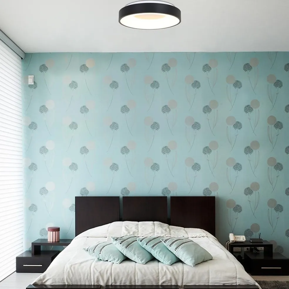 Shop Straluma Moderne plafondlamp zwart met geïntegreerd LED