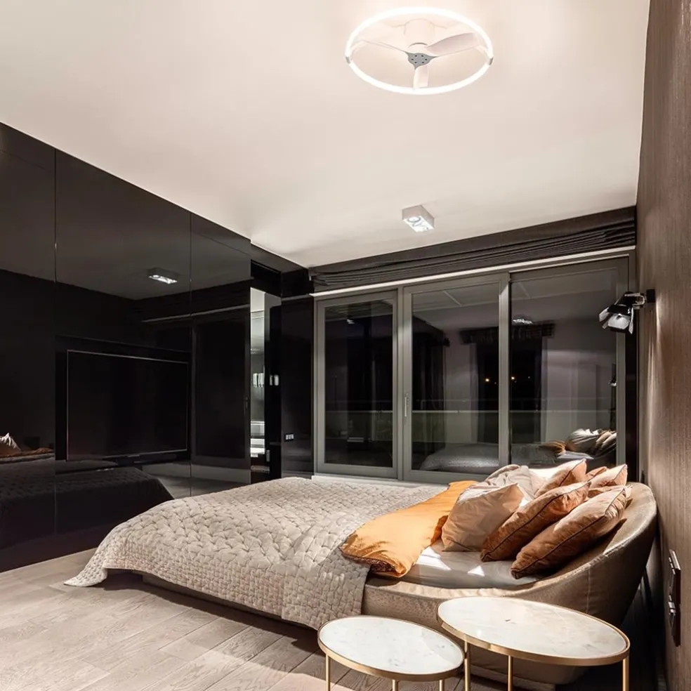 Clearance Straluma Moderne plafondventilator wit inclusief LED en remote