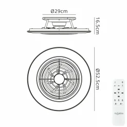 Flash Sale Straluma Moderne plafondventilator inclusief dimbaar LED klein