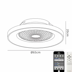 Best Sale Straluma Moderne plafondventilator grijs met geintegreerd LED