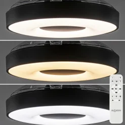 Clearance Straluma Moderne plafondventilator zwart met dimbaar LED