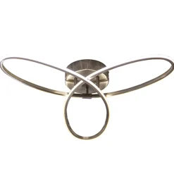 Cheap Straluma Moderne plafonnière nikkel met LED