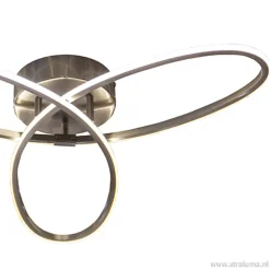 Cheap Straluma Moderne plafonnière nikkel met LED