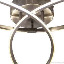Cheap Straluma Moderne plafonnière nikkel met LED