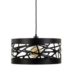 Best Sale Straluma Moderne ronde hanglamp zwart metaal