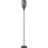 Shop Straluma Moderne staande lamp met draad kap mat zwart