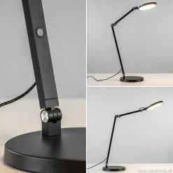 Hot Straluma Moderne tafel/bureaulamp zwart met dimbaar LED