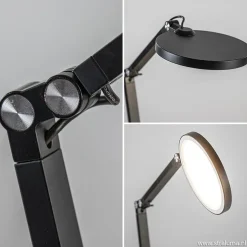 Hot Straluma Moderne tafel/bureaulamp zwart met dimbaar LED