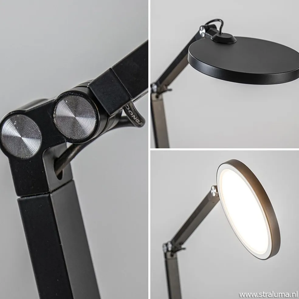 Hot Straluma Moderne tafel/bureaulamp zwart met dimbaar LED