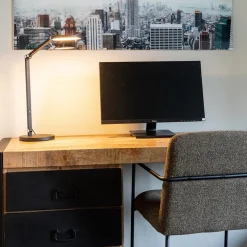 Hot Straluma Moderne tafel/bureaulamp zwart met dimbaar LED