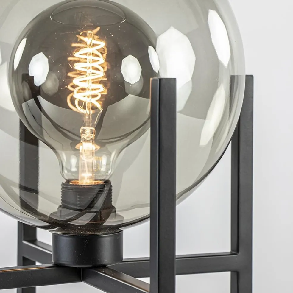 Sale Straluma Moderne tafellamp frame met smoke glazen bol