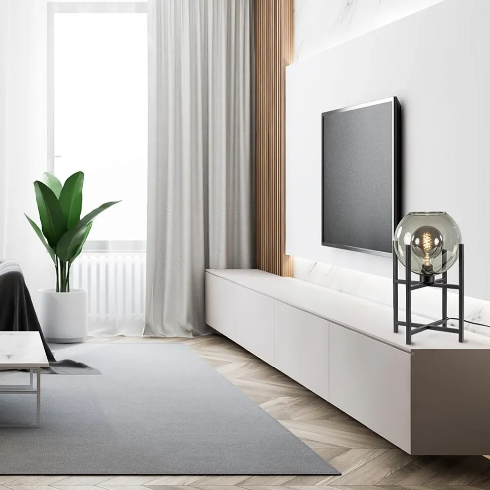 Sale Straluma Moderne tafellamp frame met smoke glazen bol