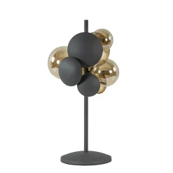 Best Sale Straluma Moderne tafellamp grijs/goud + amber glas