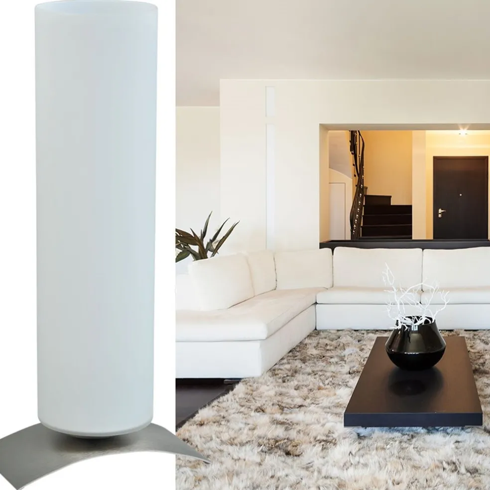 Clearance Straluma Moderne tafellamp Oblica zuil nikkel