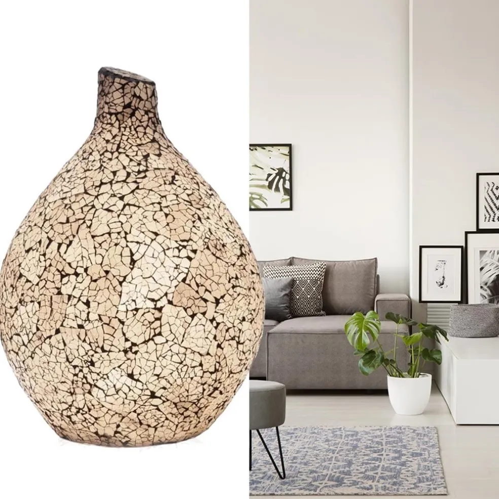 Discount Straluma Moderne tafellamp wit glas met zwart