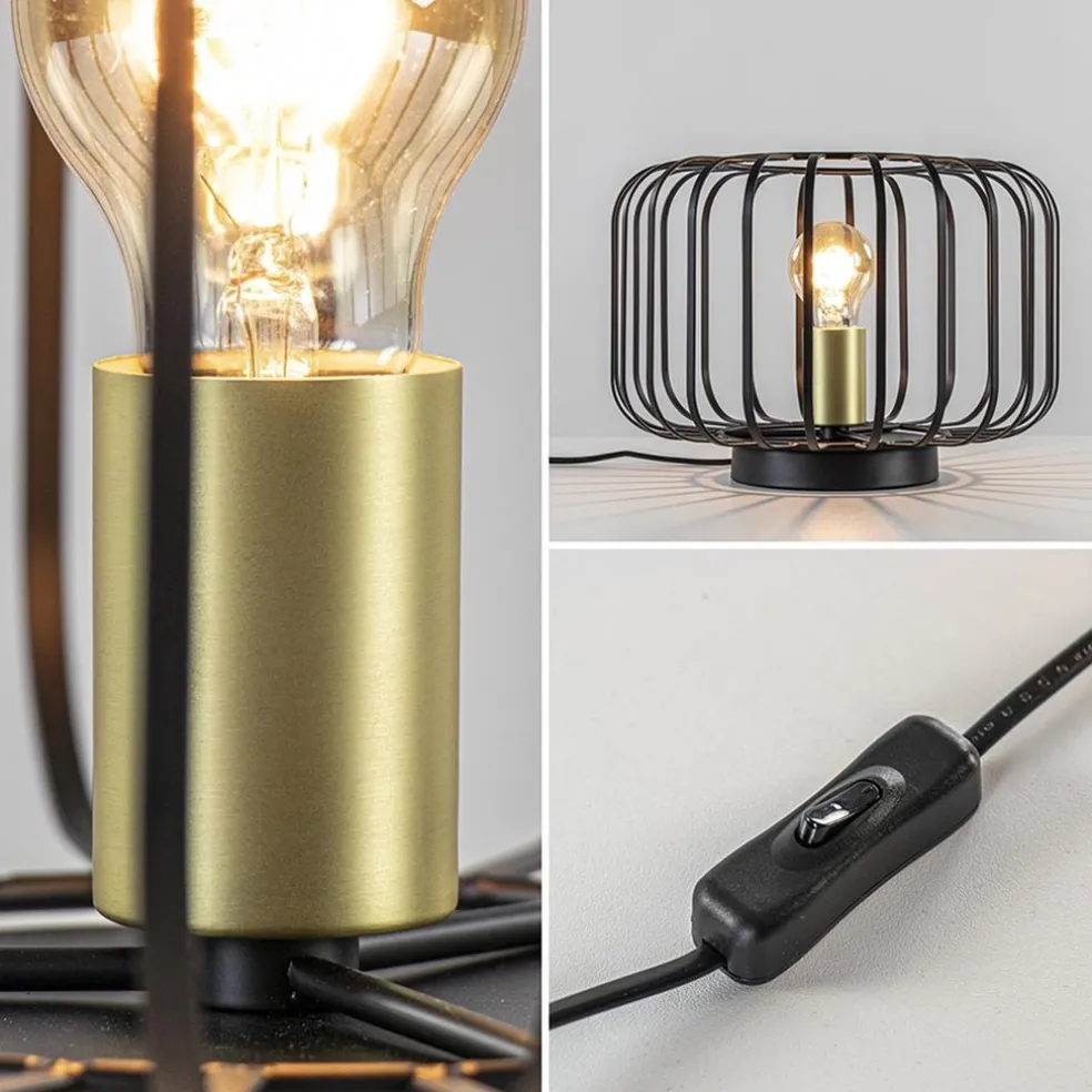 Cheap Straluma Moderne tafellamp zwart met brons
