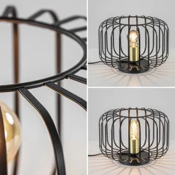 Cheap Straluma Moderne tafellamp zwart met brons