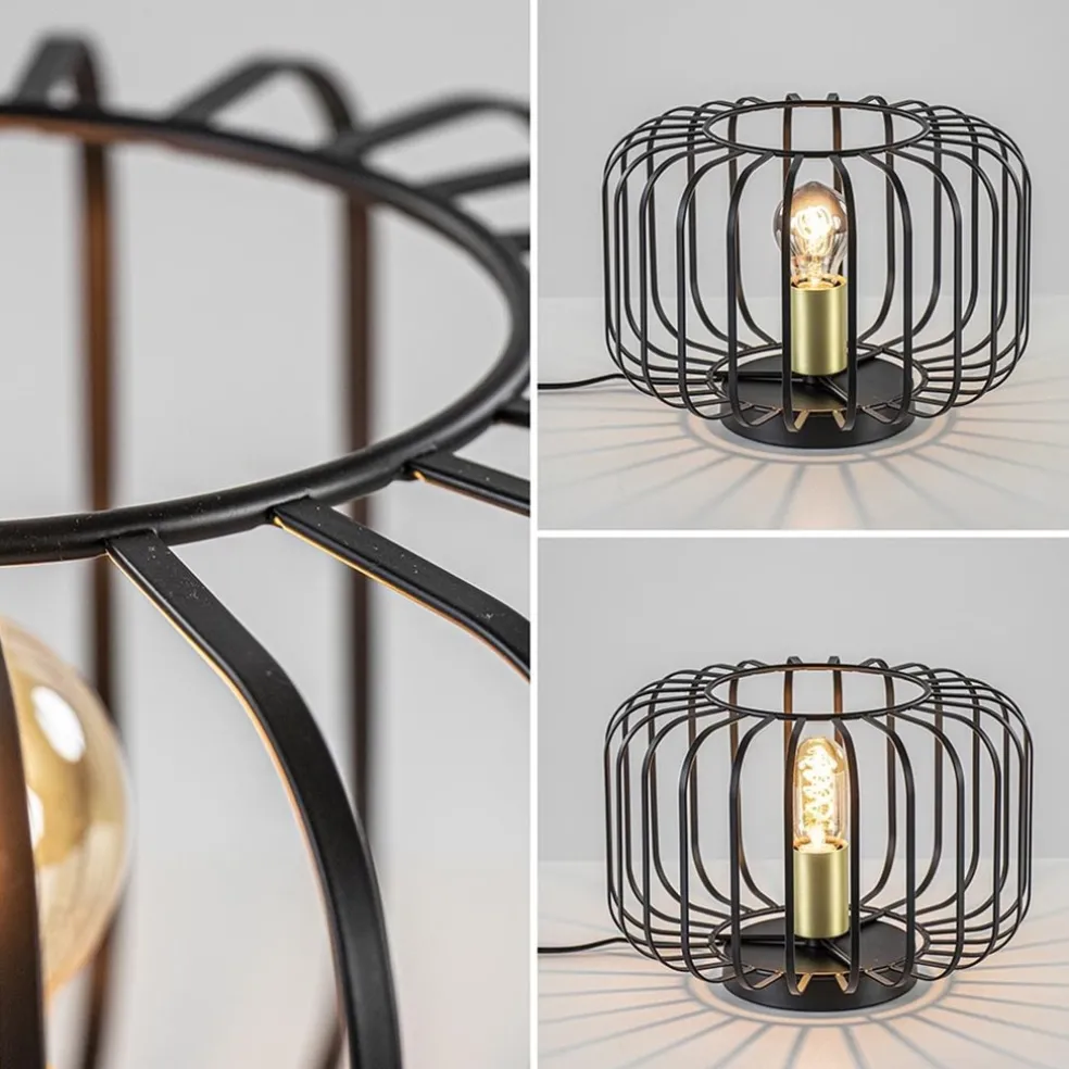 Cheap Straluma Moderne tafellamp zwart met brons