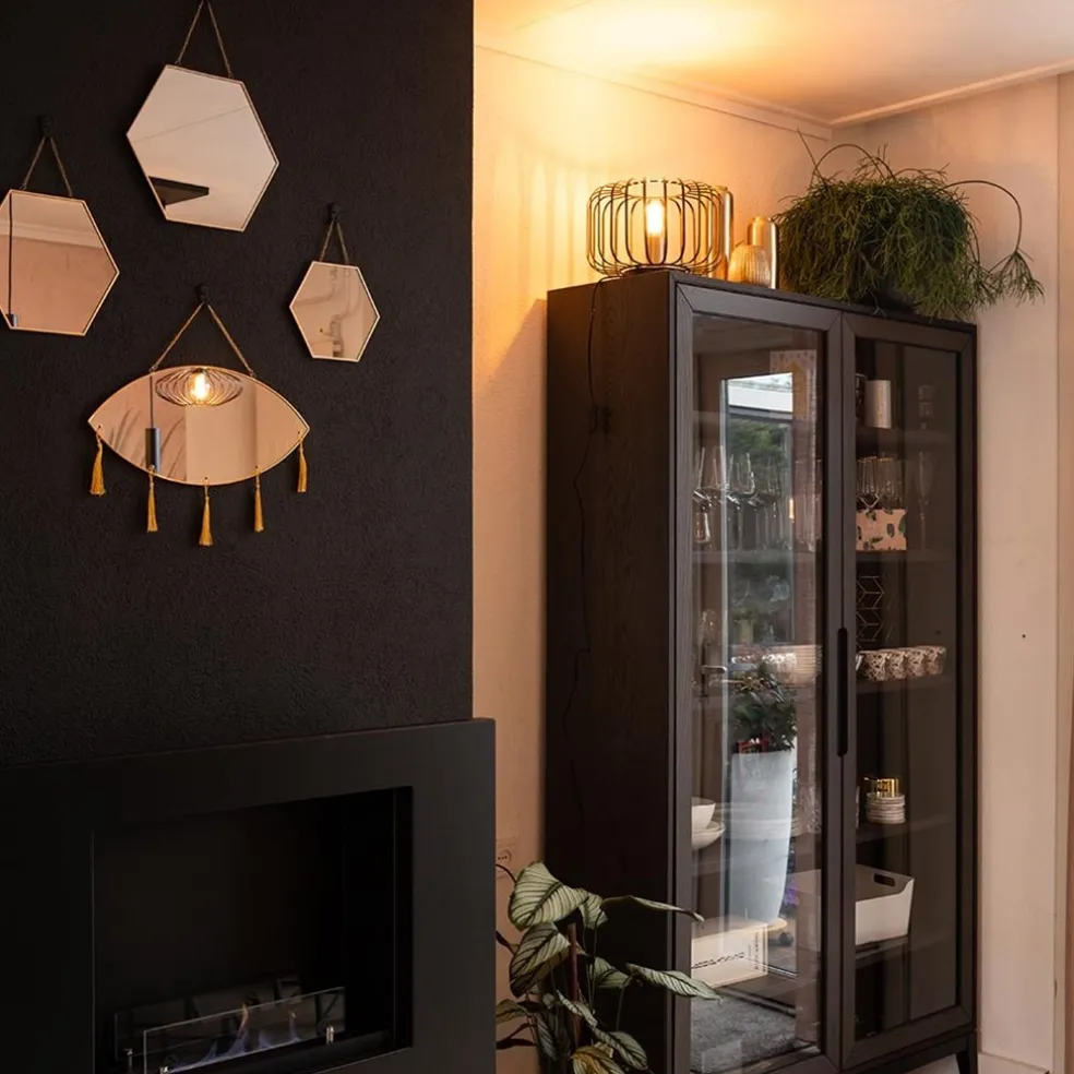 Cheap Straluma Moderne tafellamp zwart met brons