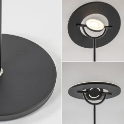 Shop Straluma Moderne uplighter mat zwart met verstelbare leesarm
