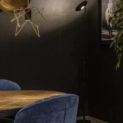 Clearance Straluma Moderne uplighter zwart met dimbaar LED