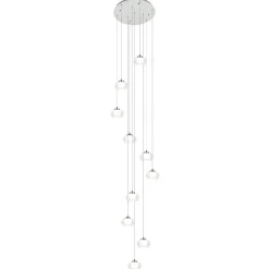 Shop Straluma Moderne videlamp chroom met helder glas incl LED