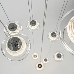 Shop Straluma Moderne videlamp chroom met helder glas incl LED