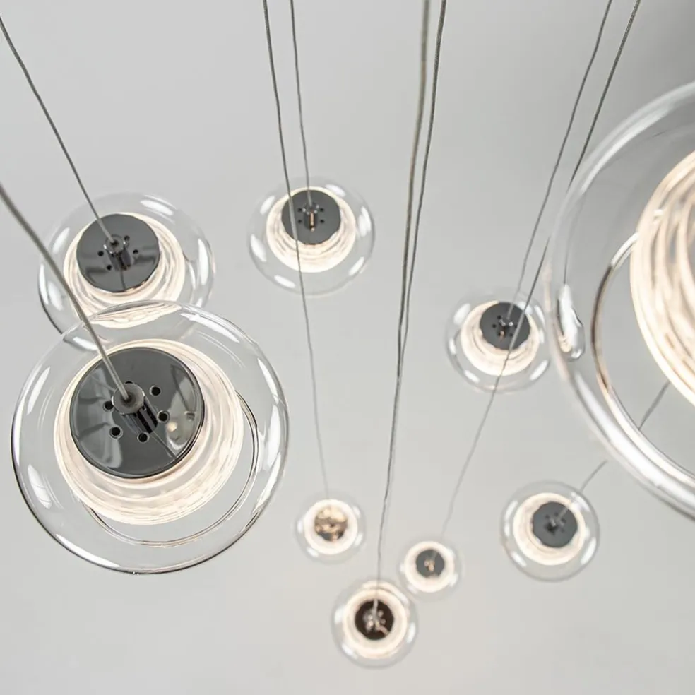 Shop Straluma Moderne videlamp chroom met helder glas incl LED