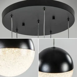 Store Straluma Moderne videlamp zwart met dimbaar LED 6-lichts