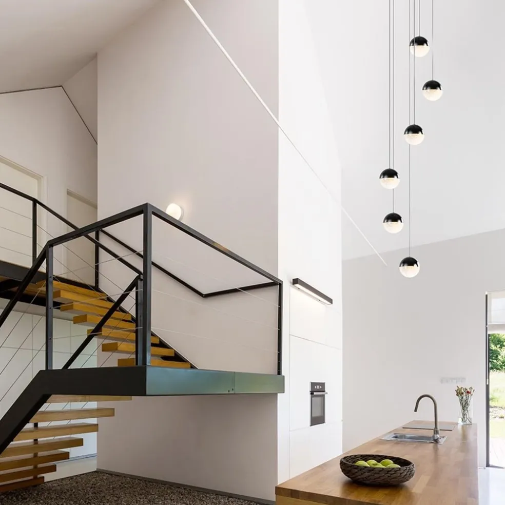 Store Straluma Moderne videlamp zwart met dimbaar LED 6-lichts