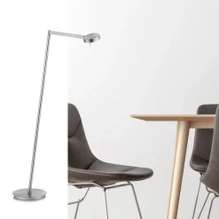 Fashion Straluma Moderne vloerlamp LED met touchdimmer - Nikkel