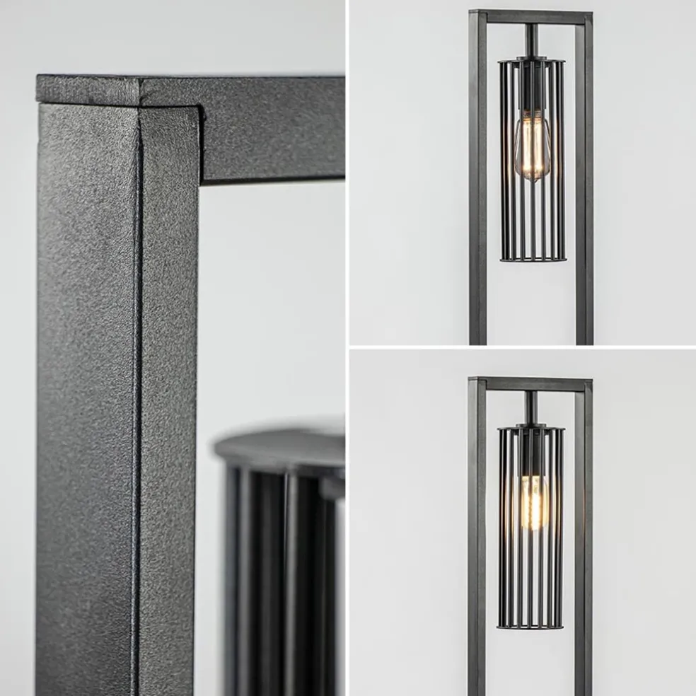 Store Straluma Moderne vloerlamp mat zwart metaal