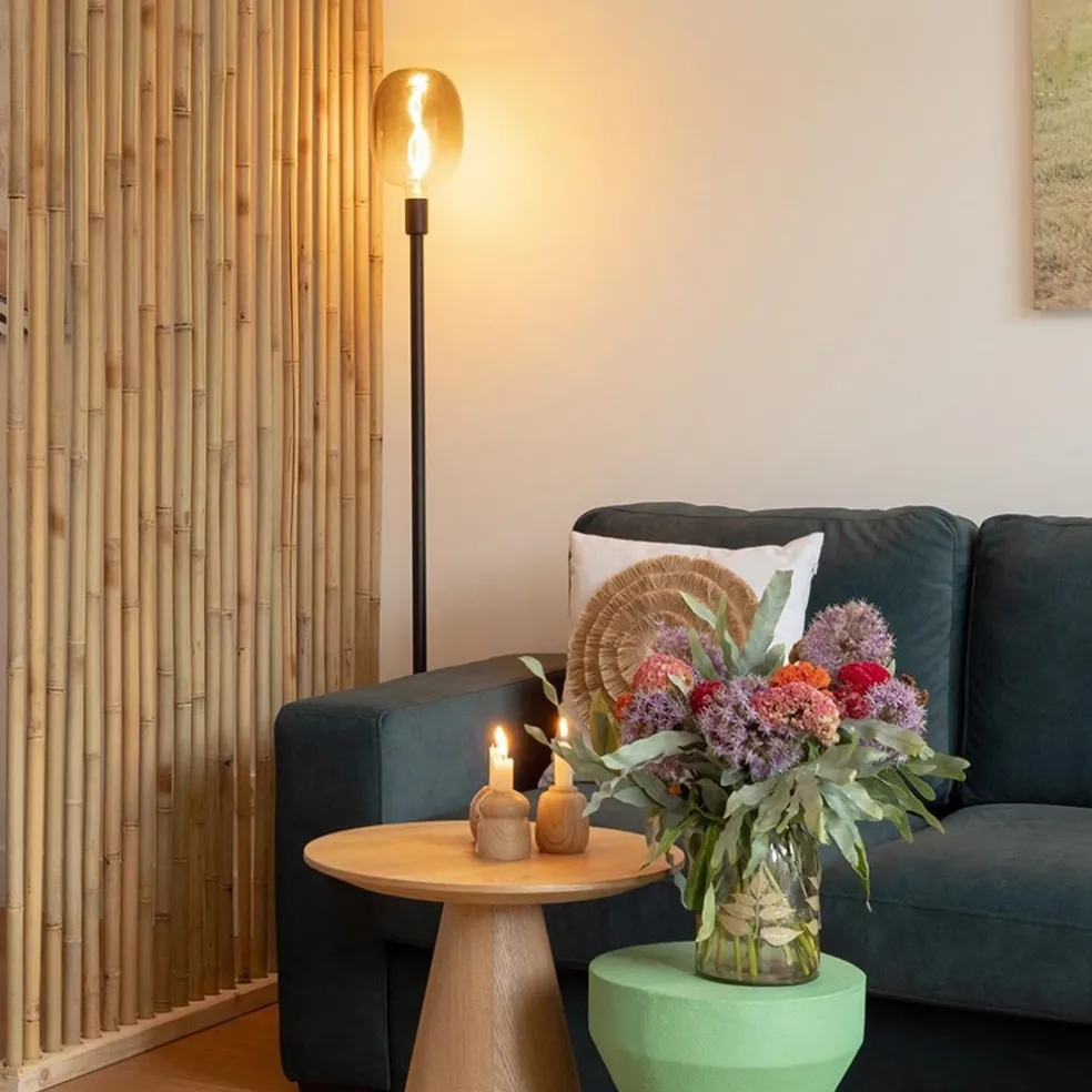 Shop Straluma Moderne vloerlamp mat zwart exclusief lichtbron