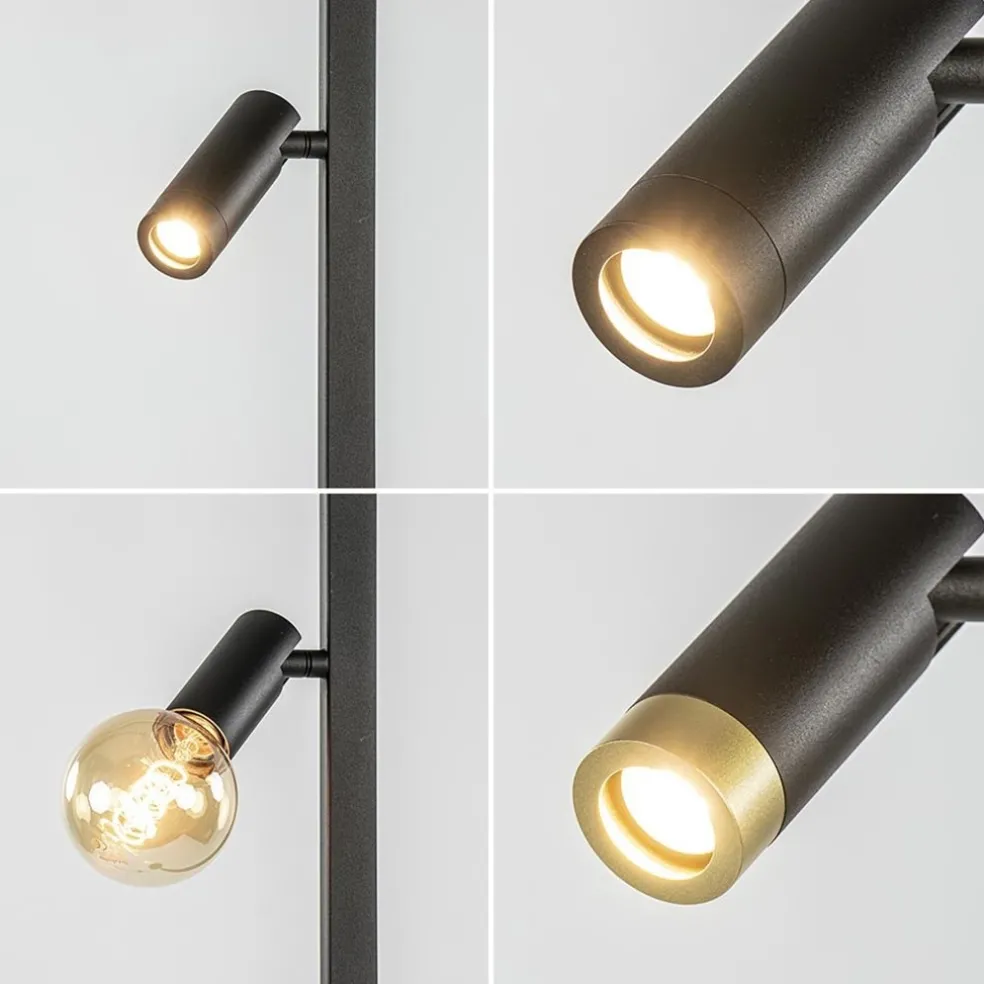 Online Straluma Moderne vloerlamp met verstelbare spots zwart/goud